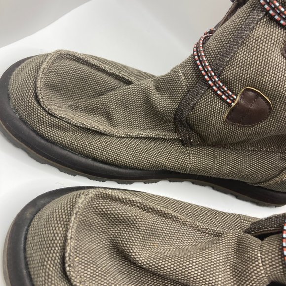 Sanuk flurry boot toggle canvas brown tan bootie 6 - Picture 3 of 9